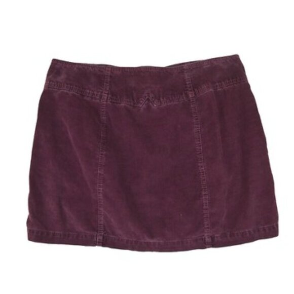 GAP Maroon Corduroy Button Mini Skirt Y2K 2004 Utility Style Size 16 - Picture 3 of 10
